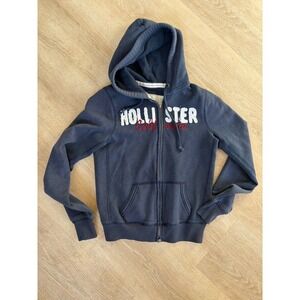 Vintage 2000s Hollister Y2K Zip-Up Surf Hoodie Women's Size L EUC